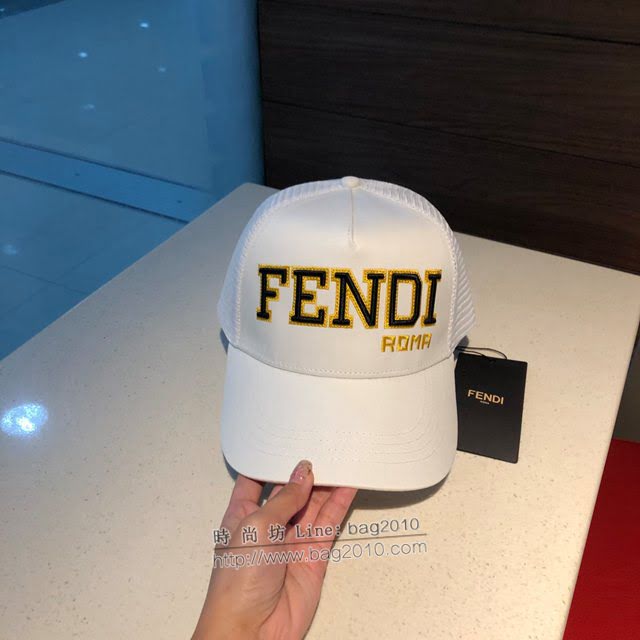 Fendi爆款男士帽子 芬迪簡約字母網紗棒球帽鴨舌帽  mm1472